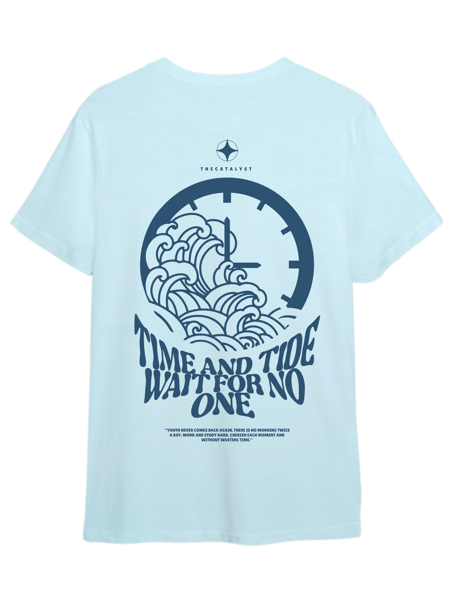 Timeless Tides Tee - Light Blue (180 GSM)