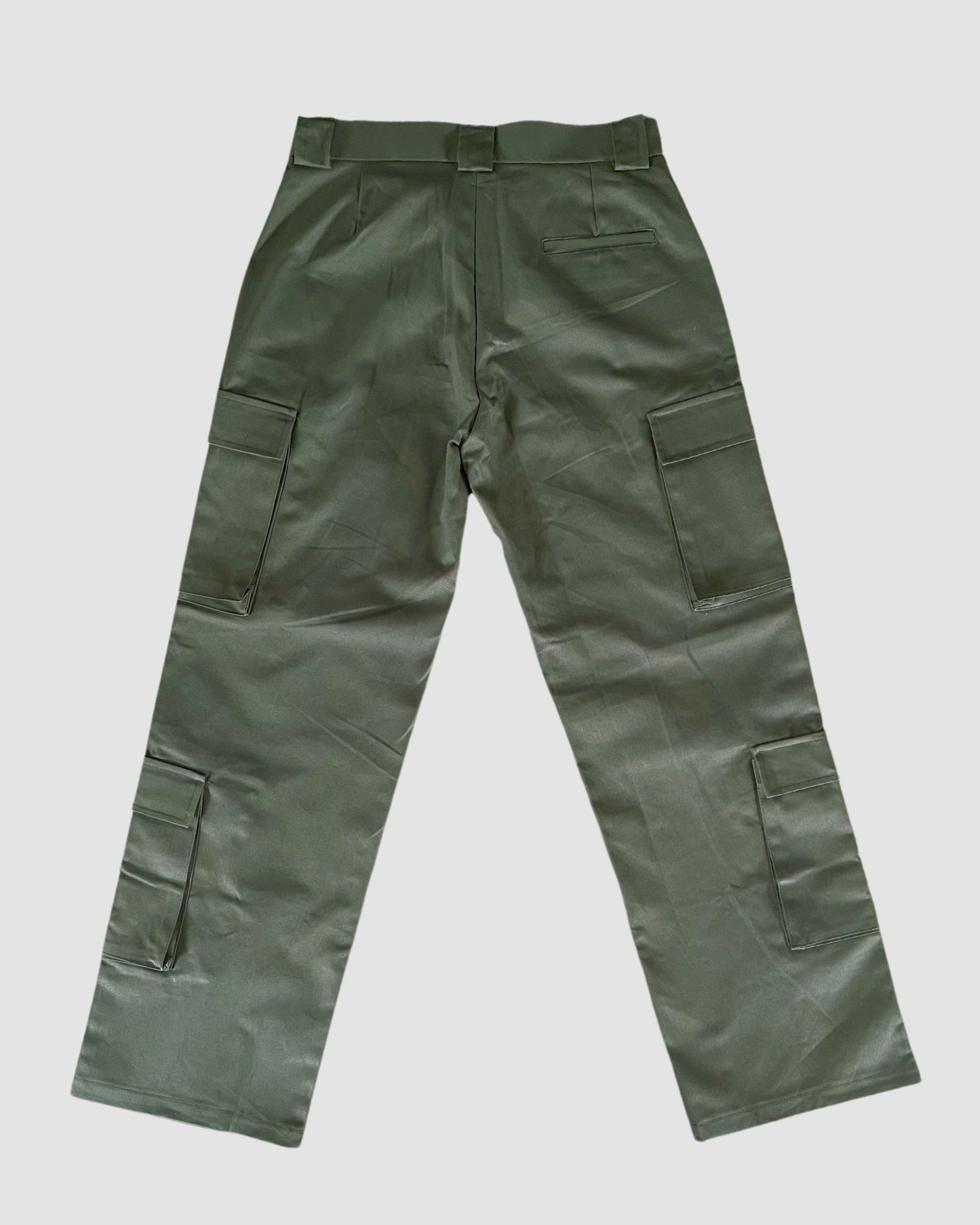 Green (Unwashed) - Unisex Multi Pocket Cargo Pant