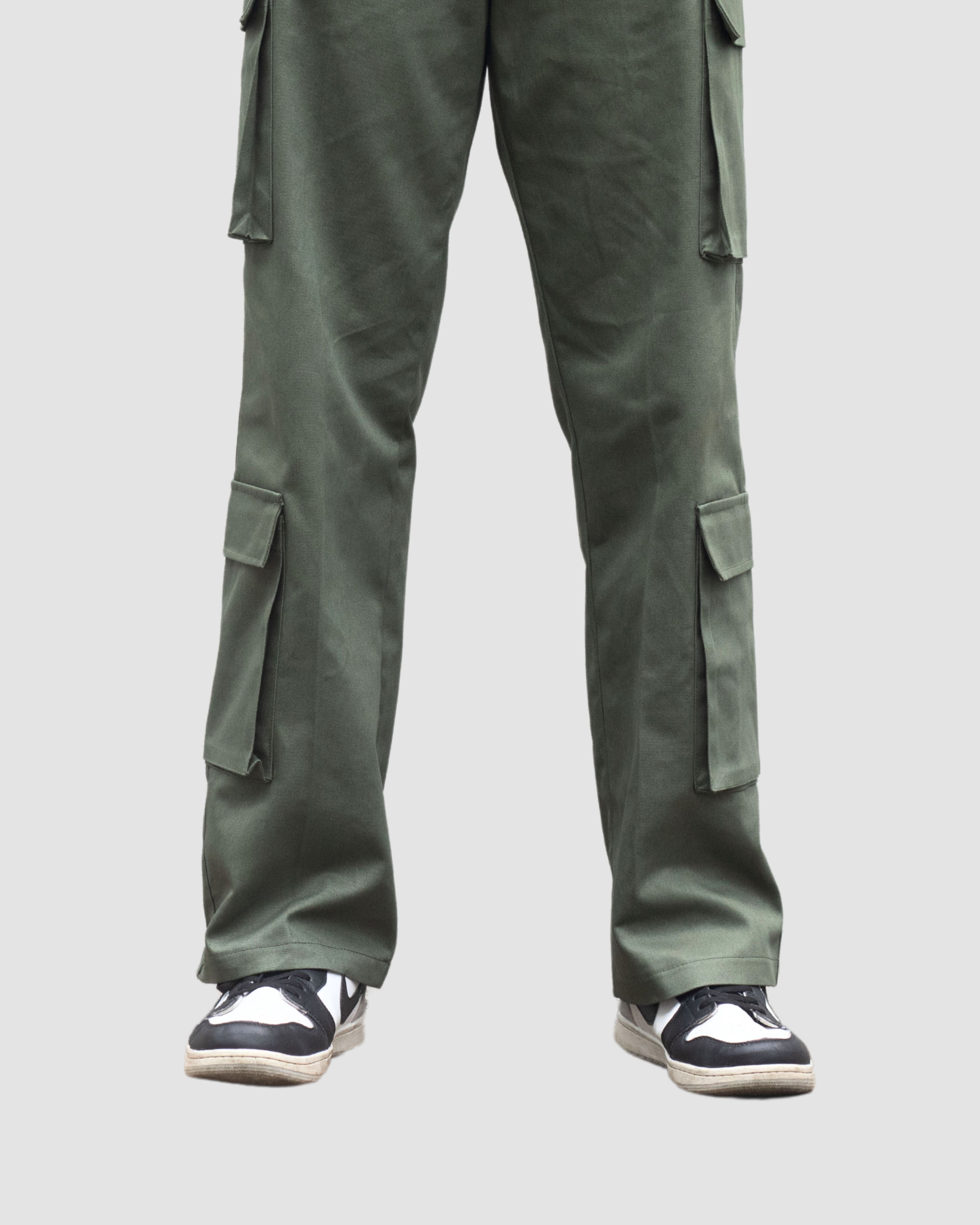 Green (Unwashed) - Unisex Multi Pocket Cargo Pant – TheCatalyst