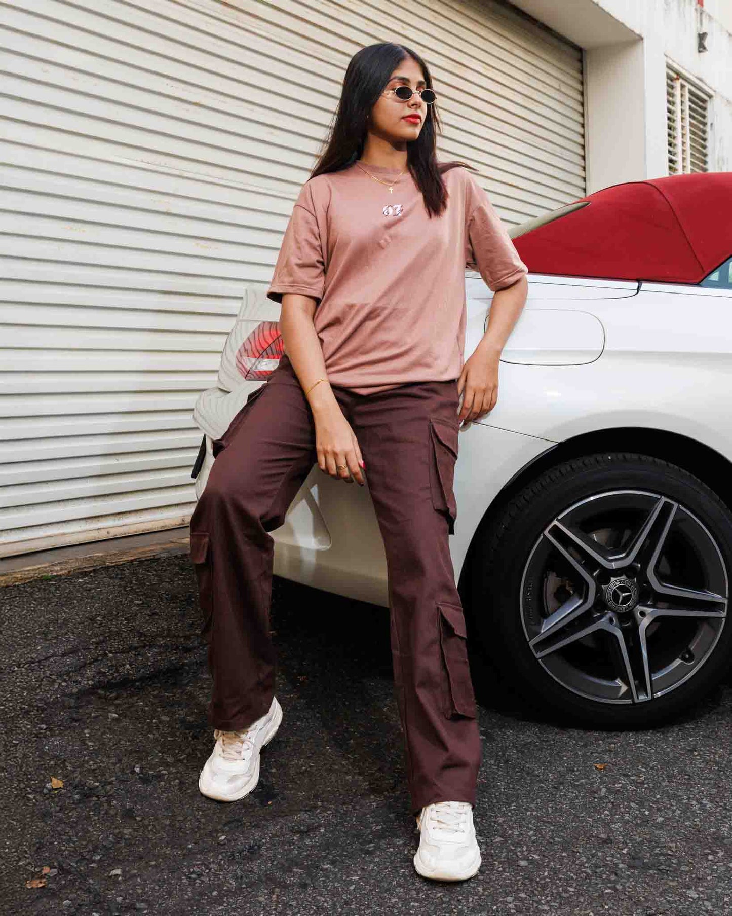 Brown - Unisex Multi Pocket Cargo Pant