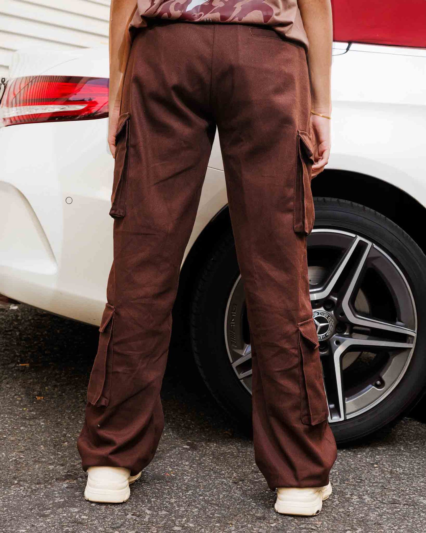 Brown - Unisex Multi Pocket Cargo Pant